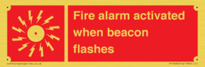Fire alarm activated when beacon flashes